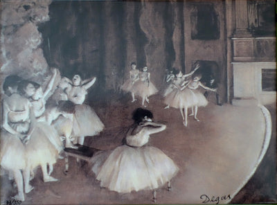 Edgar DEGAS : Répétition d'un ballet sur la scène - Sérigraphie