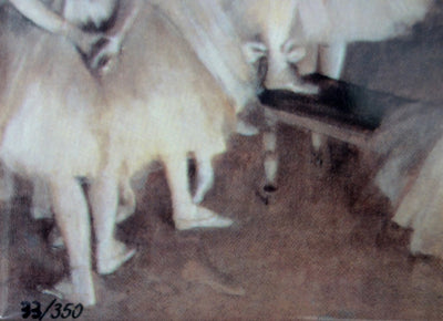 Edgar DEGAS : Répétition d'un ballet sur la scène - Sérigraphie (détail)