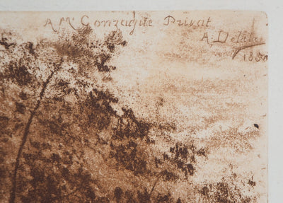 Auguste DELATRE : Les Marais, 1850 - Gravure (détail)