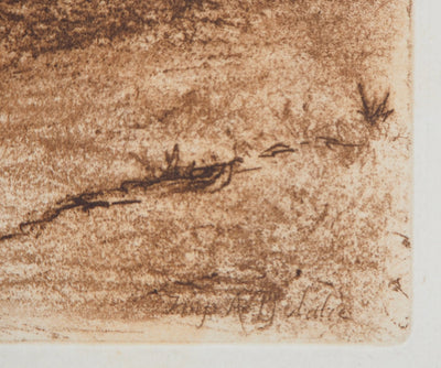 Auguste DELATRE : Les Marais, 1850 - Gravure (détail)