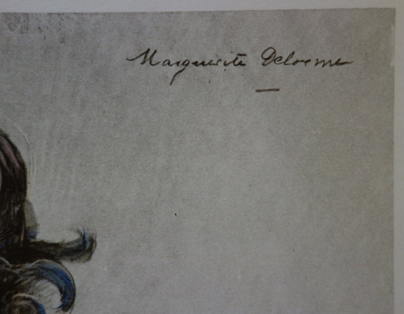 Marguerite DELORME : La Poupée - Lithographie (détail)