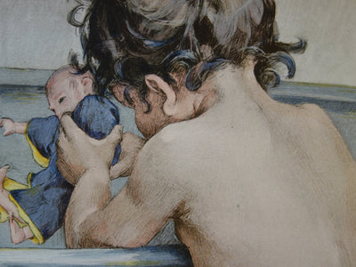 Marguerite DELORME : La Poupée - Lithographie (détail)