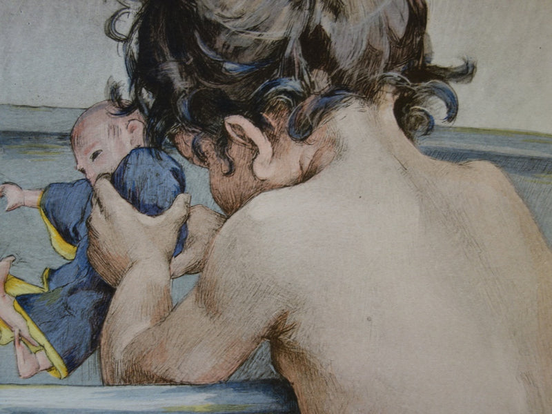 Marguerite DELORME : La Poupée - Lithographie (détail)