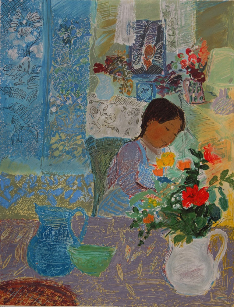 Nancy DELOUIS : Rêve de petite fille - Lithographie (détail)