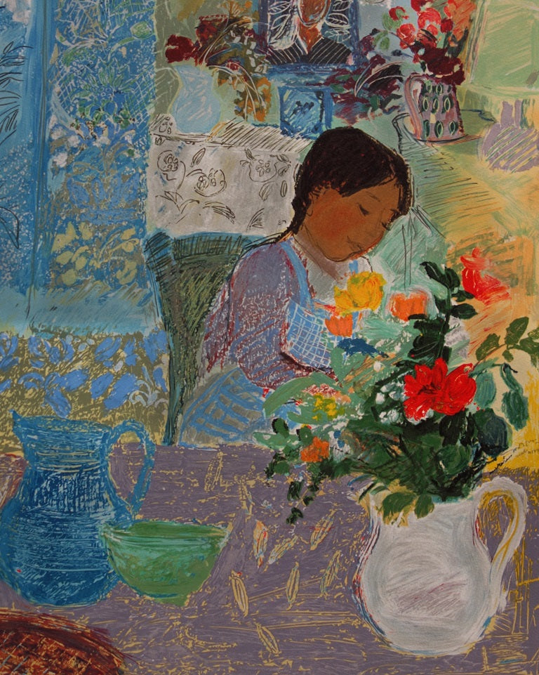 Nancy DELOUIS : Rêve de petite fille - Lithographie (détail)