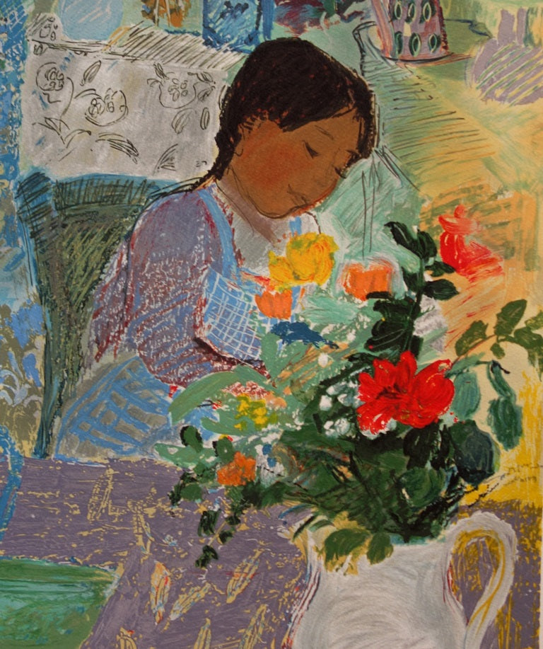 Nancy DELOUIS : Rêve de petite fille - Lithographie (détail)