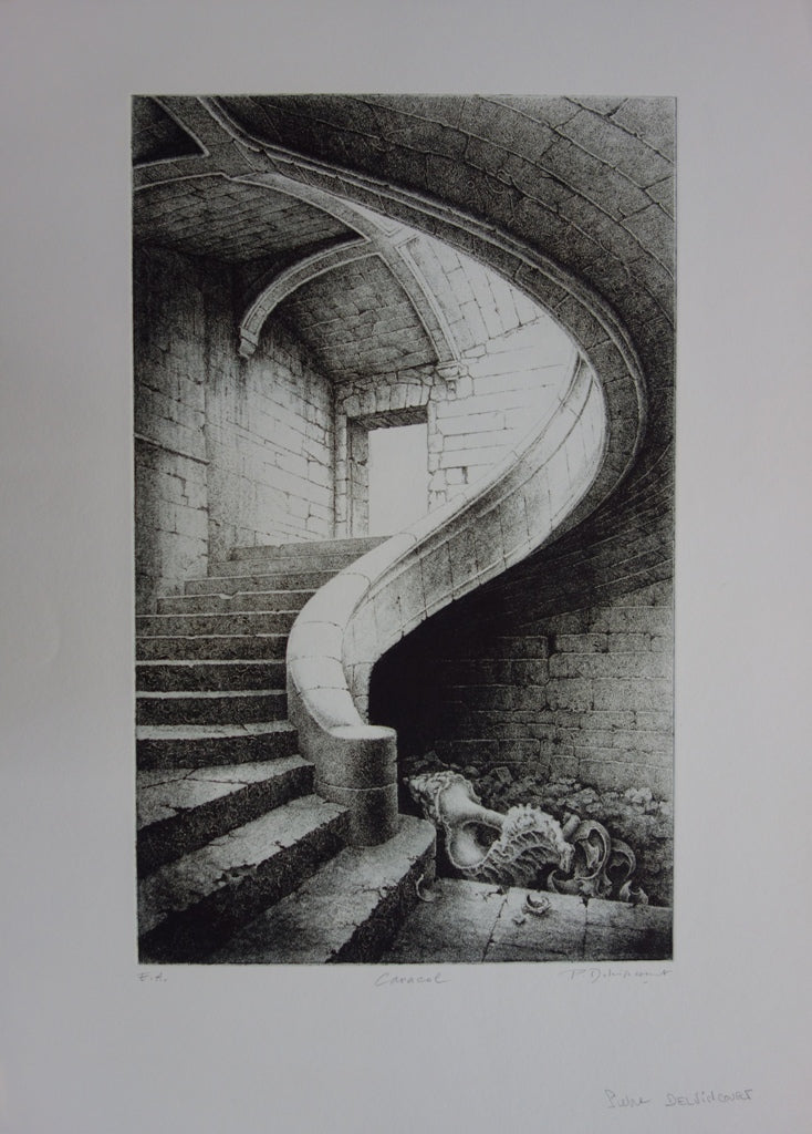 Pierre DELVINCOURT : Caracol - Gravure
