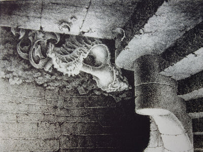Pierre DELVINCOURT : Caracol - Gravure (détail)