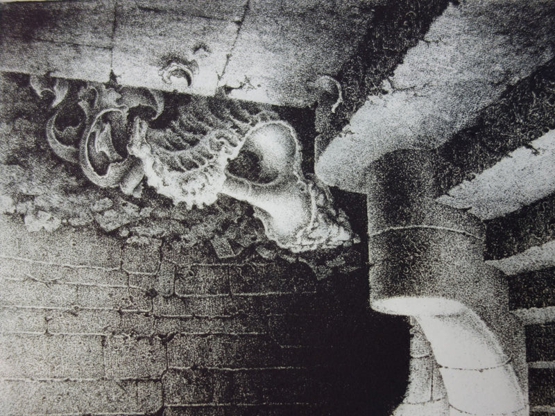 Pierre DELVINCOURT : Caracol - Gravure (détail)
