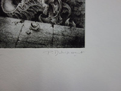 Pierre DELVINCOURT : Caracol - Gravure (détail)