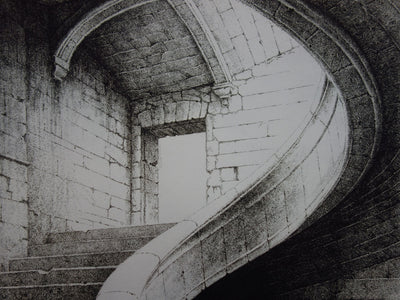 Pierre DELVINCOURT : Caracol - Gravure (détail)