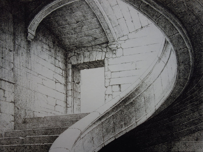 Pierre DELVINCOURT : Caracol - Gravure (détail)