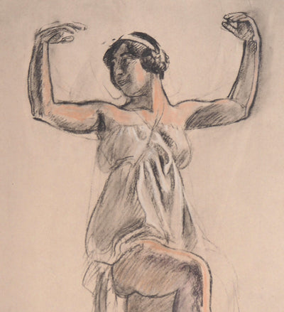 Maurice DENIS : Etude pour la figure d'Ariane, Lithographie originale (photo de détail 3) - Crédit photo : Galerie Art.Paris