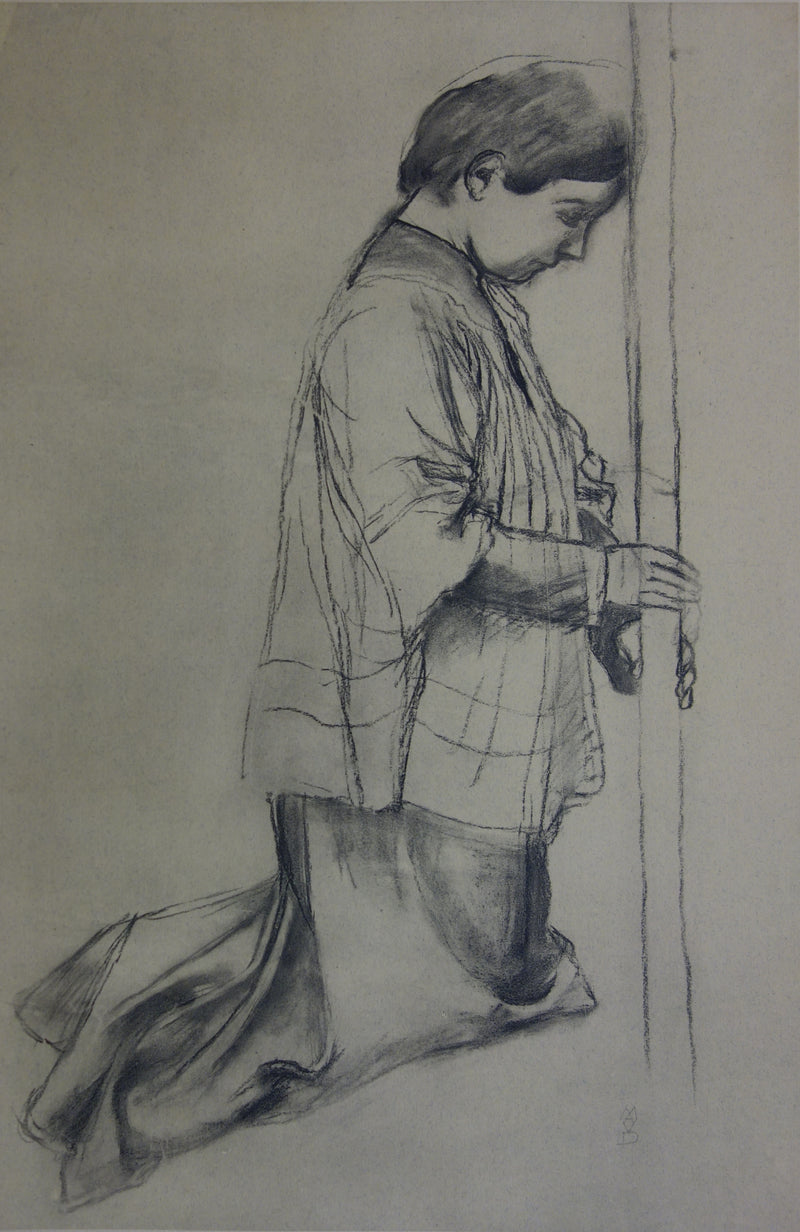 Maurice DENIS : Pèlerin priant, Lithographie originale (vue générale) - Crédit photo : Galerie Art.Paris