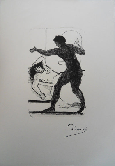 André DERAIN : L'amant enthousiaste, Lithographie originale (vue générale) - Crédit photo : Galerie Art.Paris