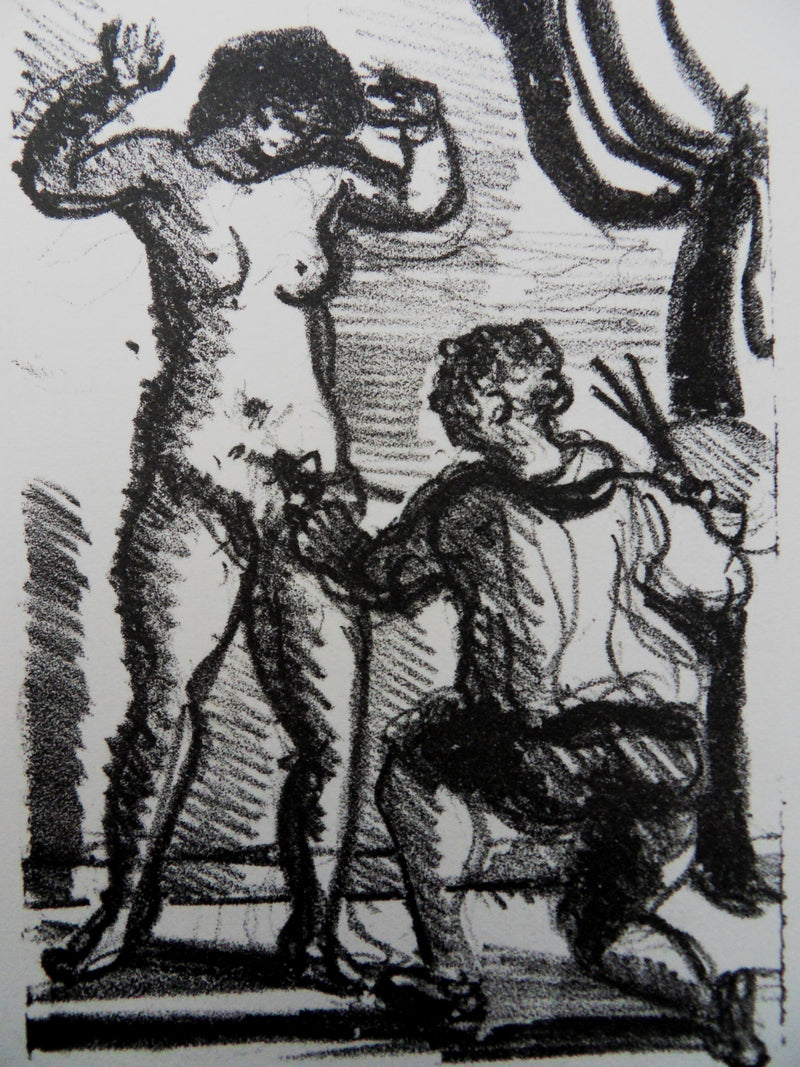 André DERAIN : Artiste peignant sur son modèle, Lithographie originale (photo de détail 2) - Crédit photo : Galerie Art.Paris