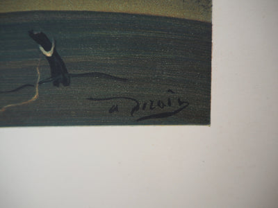 André DERAIN : Barques à Gravelines, 1956 - Lithographie (détail)