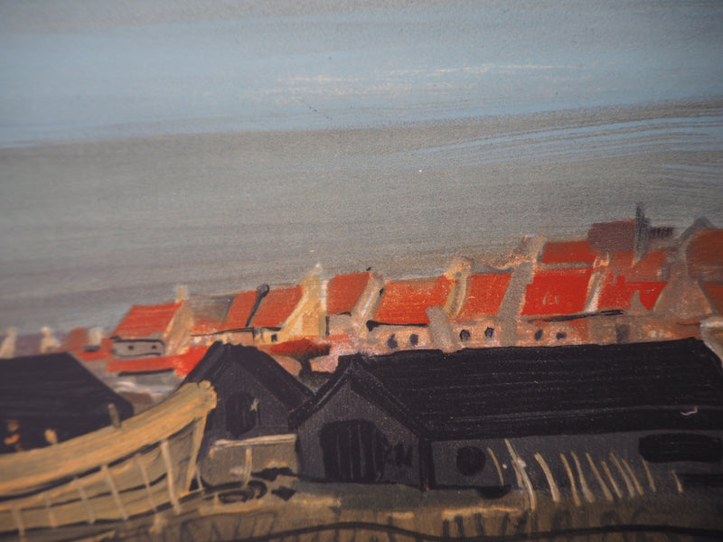 André DERAIN : Barques à Gravelines, 1956 - Lithographie (détail)