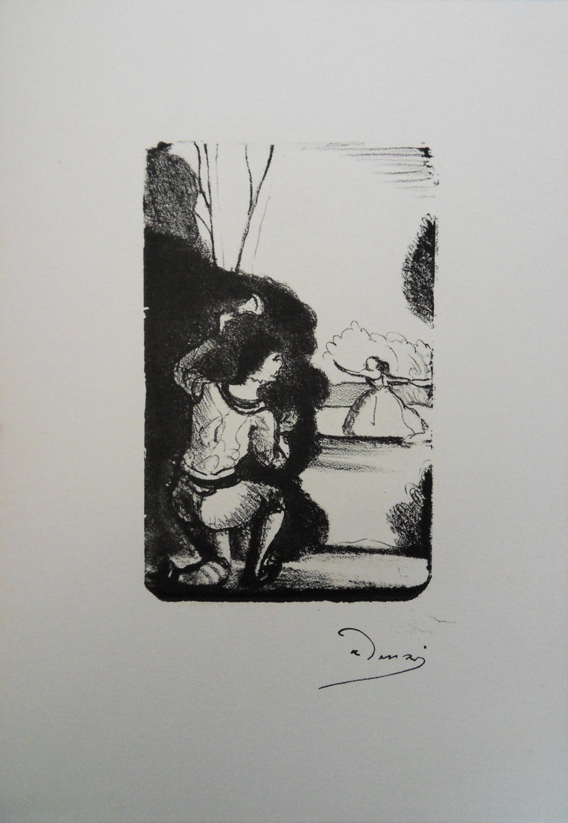 André DERAIN : Jeu de Cache cache dans un jardin, Lithographie originale (vue générale) - Crédit photo : Galerie Art.Paris