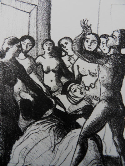 André DERAIN : Le couvent en émoi, Lithographie originale (photo de détail 2) - Crédit photo : Galerie Art.Paris