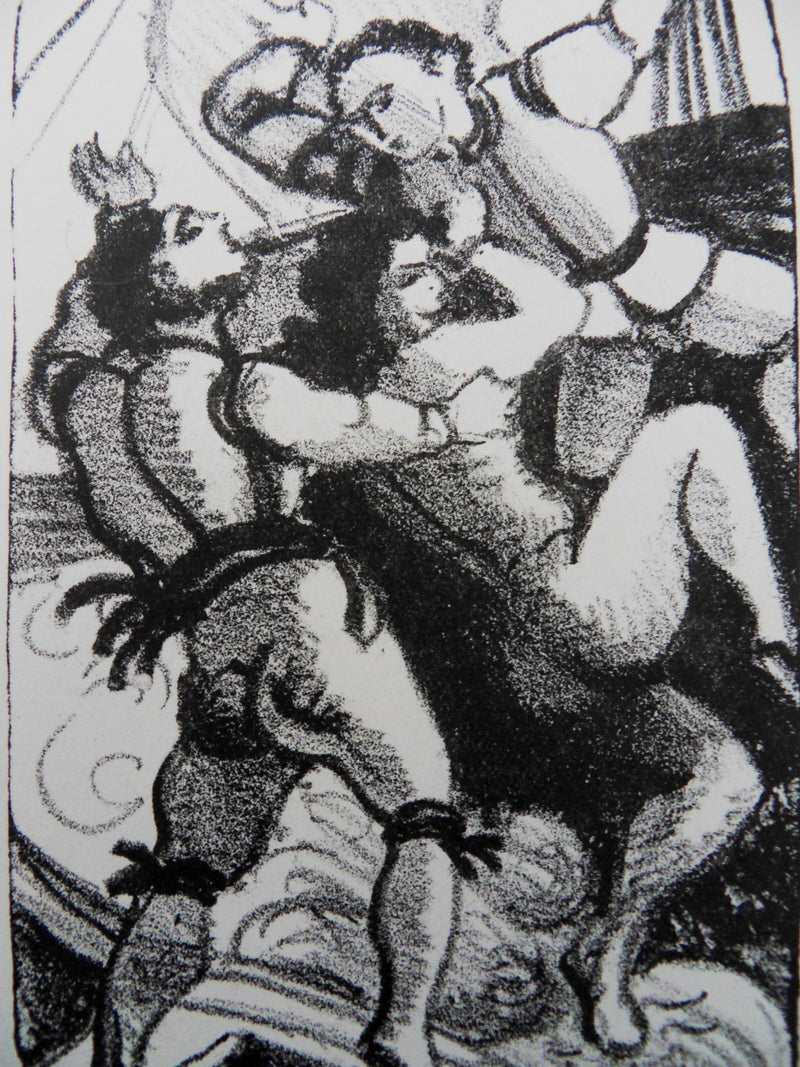 André DERAIN : Les amants contrariés dans leur fuite, Lithographie originale (photo de détail 2) - Crédit photo : Galerie Art.Paris