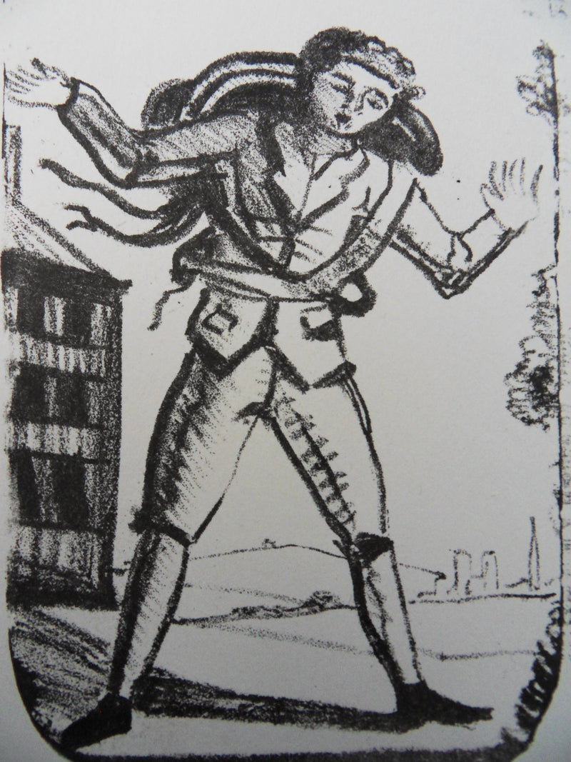 André DERAIN : Le jeune voyageur, Lithographie originale (photo de détail 2) - Crédit photo : Galerie Art.Paris