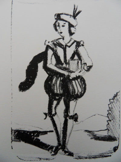 André DERAIN : Le jeune messager, Lithographie originale (photo de détail 2) - Crédit photo : Galerie Art.Paris