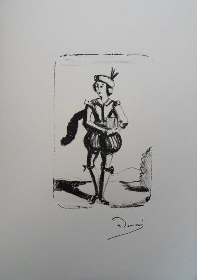 André DERAIN : Le jeune messager, Lithographie originale (vue générale) - Crédit photo : Galerie Art.Paris