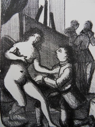 André DERAIN : Le modèle timide, Lithographie originale (photo de détail 2) - Crédit photo : Galerie Art.Paris