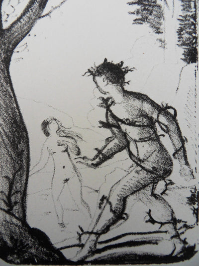 André DERAIN : La nymphe surprise pendant son bain, Lithographie originale (photo de détail 2) - Crédit photo : Galerie Art.Paris