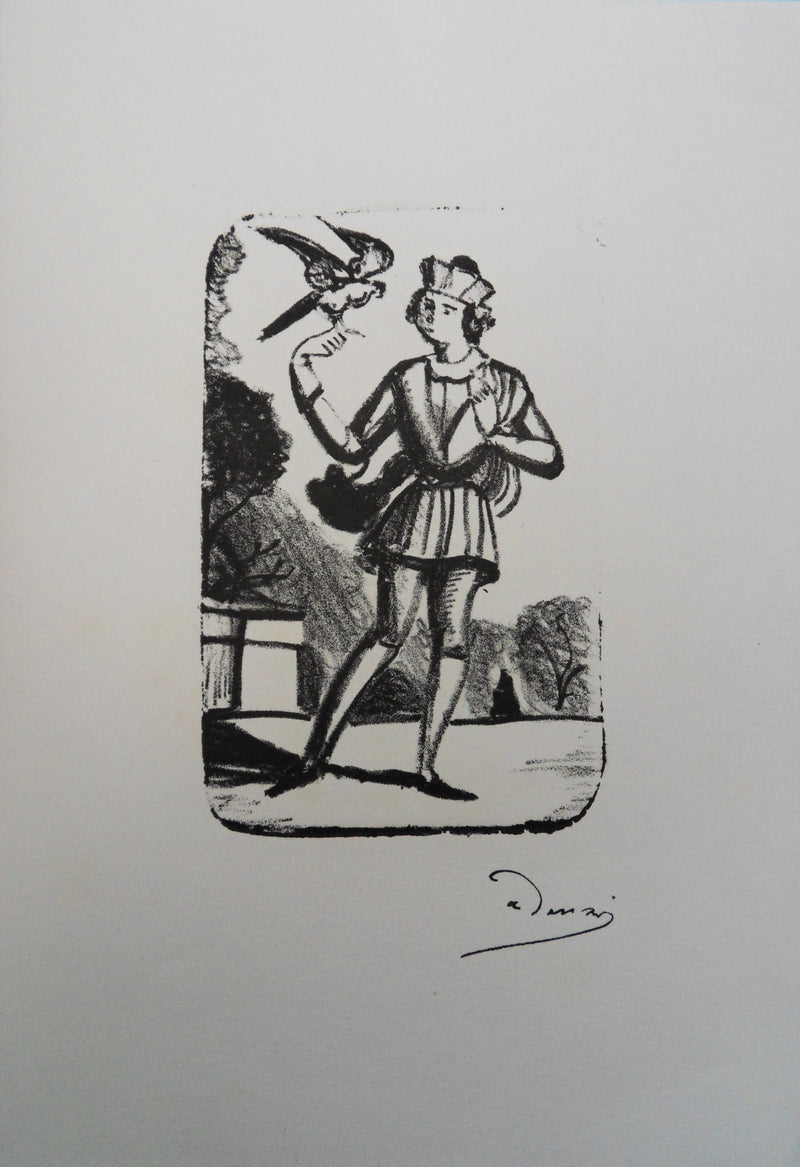 André DERAIN : Oiseaux : le fauconnier, Lithographie originale (vue générale) - Crédit photo : Galerie Art.Paris