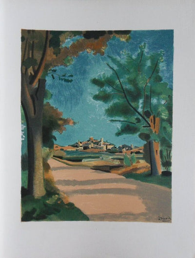 André DERAIN : Village en Provence - Lithographie