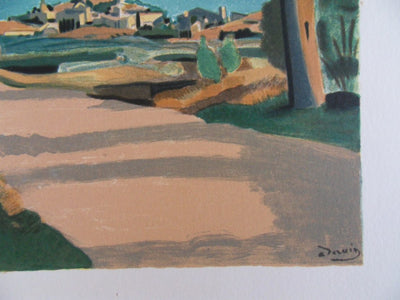 André DERAIN : Village en Provence - Lithographie (détail)