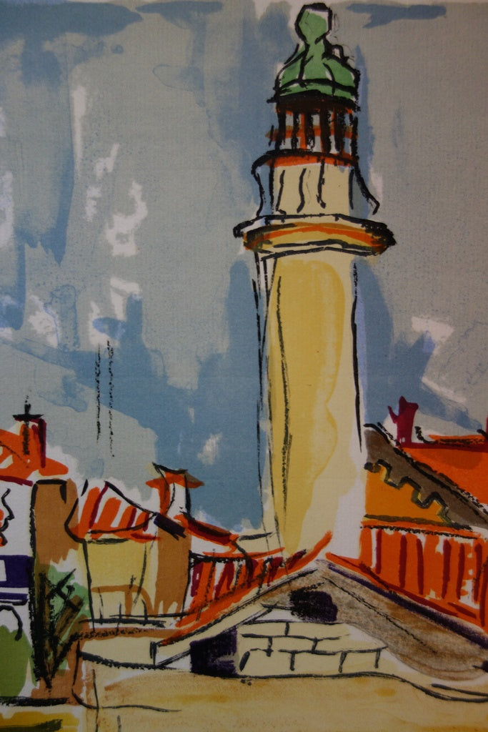 François DESNOYER : Le phare, 1965 - Lithographie (détail)