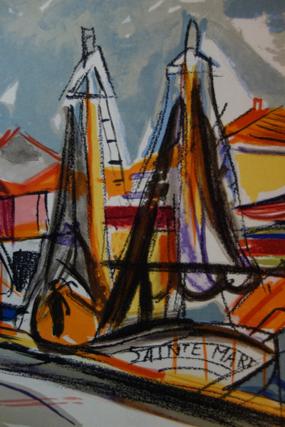 François DESNOYER : Les Saintes Maries, 1965 - Lithographie (détail)