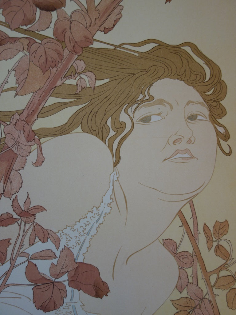 Henri DETOUCHE : Dans les ronces - Lithographie (détail)