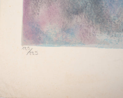 Colette DEYME : Femme au chapeau - Lithographie (détail)