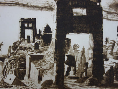 Gérard DIAZ : Portes de l'Histoire - Gravure (détail)