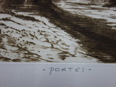 Gérard DIAZ : Portes de l'Histoire - Gravure (détail)
