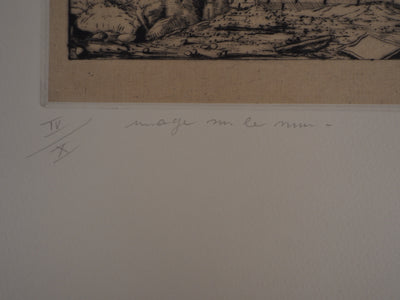 Gerard DIAZ : Paysage surréaliste, 1977 - Lithographie (détail)