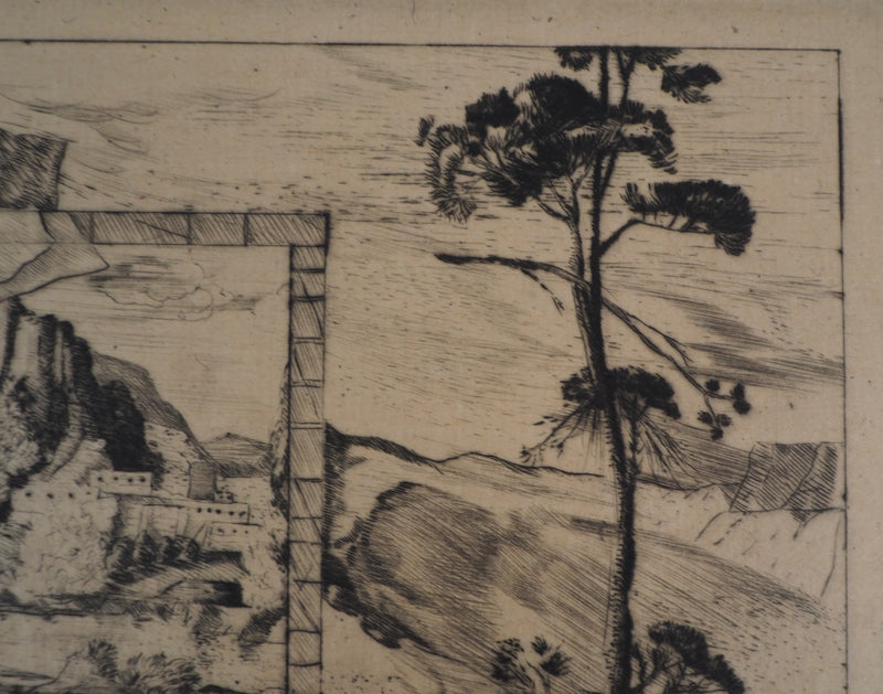 Gerard DIAZ : Paysage surréaliste, 1977 - Lithographie (détail)