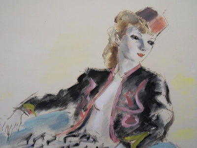 André DIGNIMONT :  - Aquarelle (détail)