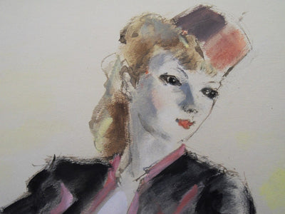 André DIGNIMONT :  - Aquarelle (détail)