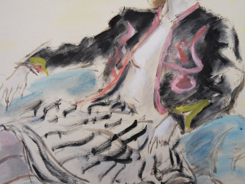 André DIGNIMONT :  - Aquarelle (détail)