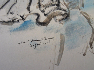 André DIGNIMONT :  - Aquarelle (détail)