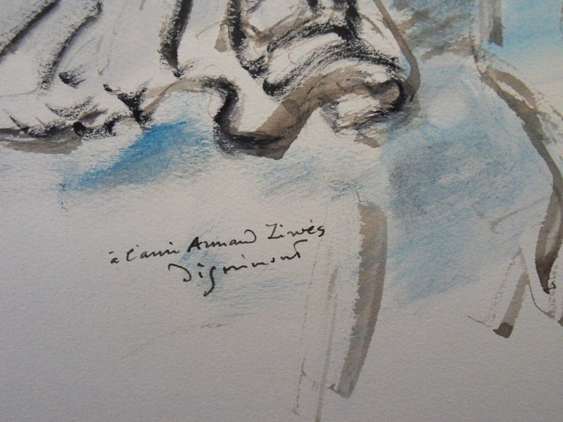 André DIGNIMONT :  - Aquarelle (détail)