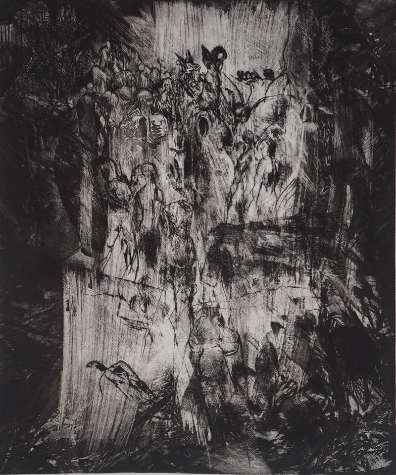 Yves DOARE : Le calvaire - Gravure