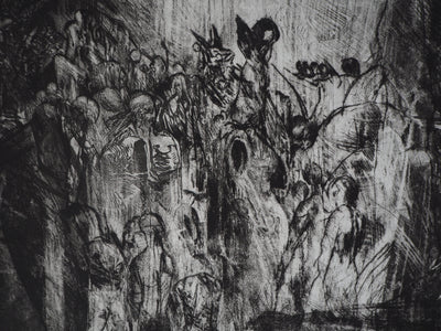 Yves DOARE : Le calvaire - Gravure (détail)