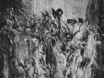 Yves DOARE : Le calvaire - Gravure (détail)