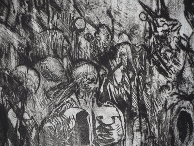 Yves DOARE : Le calvaire - Gravure (détail)